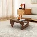 Household Glass Coffee Table Solid Wood Coffee Table Living Room Bedroom Minimalist Tea Table Fashion Modern Nordic Furniture