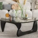 Household Glass Coffee Table Solid Wood Coffee Table Living Room Bedroom Minimalist Tea Table Fashion Modern Nordic Furniture