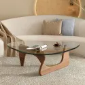 Household Glass Coffee Table Solid Wood Coffee Table Living Room Bedroom Minimalist Tea Table Fashion Modern Nordic Furniture