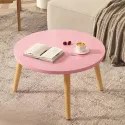 Wooden Small Round Table Living Room Small Table Sofa Small Coffee Table Sofa Bedroom Bedside Table