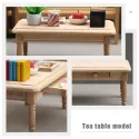 Plain Blank Coffee Table Desk Mini House Decor Decorations Home Wooden Unpatterned Uncolored End Retro Furnishing Model Tea