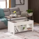 Koifuxii Coffee Table with Lift Top and Storage - White Lift Top Coffee Tables for Living Room, Small Spaces - Lift up Coffee