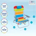 4-Position Lace-Up Backpack Folding Beach Chair Camping Table Outdoor Furniture Foldable Chairs Relaxing