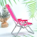 2pcs Folding Beach Chair Miniature Deck Chair Model Miniature Furniture Decoration