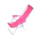 2pcs Folding Beach Chair Miniature Deck Chair Model Miniature Furniture Decoration