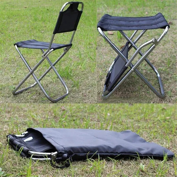 Outdoor Chair Camping Portable Folding Aluminum Foldable Fishing Chair Stool Seat Hiking Tools Picnic Camping Stool MIni Storage