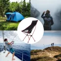 Foldable Outdoor Chair Collapsible Camping Chair Portable Folding for Beach Picnic Seat Folding Chair for Fishing BBQ Hiking