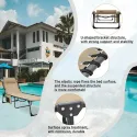 Lounge Outdoor Adjustable Waterproof Lounge Chair,Folding Tanning Chair for Lawn,Beach,Pool and Sunbathing,