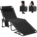 Lounge Outdoor Adjustable Waterproof Lounge Chair,Folding Tanning Chair for Lawn,Beach,Pool and Sunbathing,